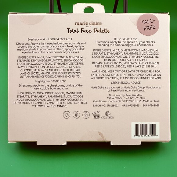 MARIE CLAIRE PARIS NATURAL CHARM TOTAL FACE PALETTE, - Picture 3 of 4